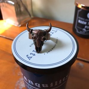 Bull Skull Adjustable Ring